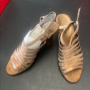 Aerosoles copper snake strappy heels